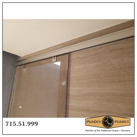 Ray trượt cho cửa trượt kính 100kg có giảm chấn Imundex 715.51.999