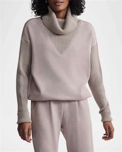 Varley Hannah Cowl-Neck Sweatshirt | Neiman Marcus