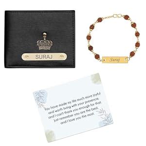 Buy MODEFE Personalised Rakhi and Purse with Name and Personalised ...