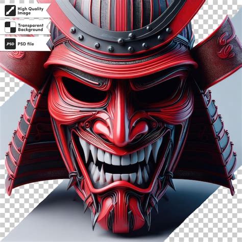 Premium PSD | Psd japanese mythology oni devil samurai mask on ...
