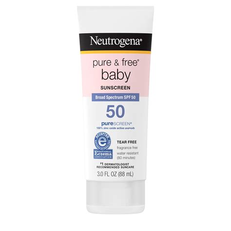 Neutrogena Pure & Free Baby Mineral Sunscreen with SPF 50, 3 fl. oz ...