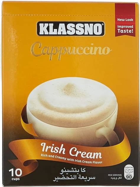 KLASSNO Cappuccino Irish Cream, 10 Sachets, 200g - Indulge in Richness ...