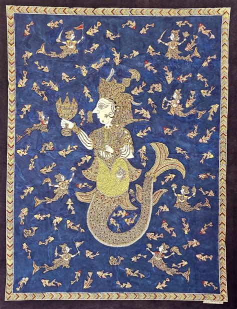 Machhi Mata in Mata Ni Pachedi | Indian Art Paintings