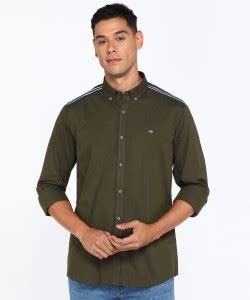 PETER ENGLAND Men Solid Casual Dark Green Shirt - Buy PETER ENGLAND Men ...