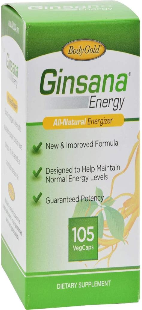 Body Gold Ginsana Energy - 105 Vegetarian Capsules India | Ubuy