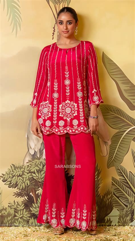 Radiant Fuchsia Pink Embellished Co-ord Set – Chikirpolo