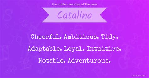 The hidden meaning of the name Catalina | Namious