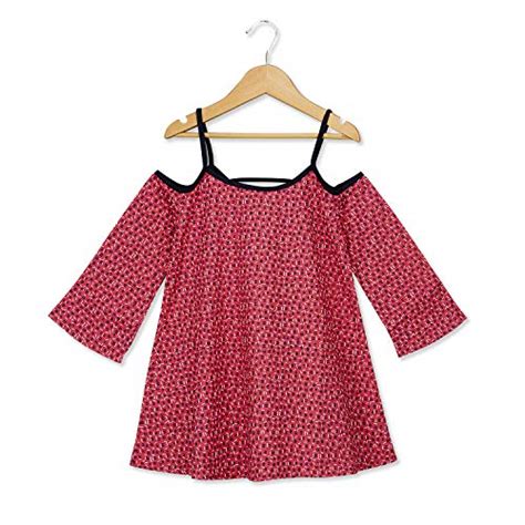 Olele® Girls Edie Dot Brick Red Dress : Amazon.in: Clothing & Accessories