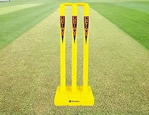 Optimus® Junior Size Plastic Cricket Stump Set(24 Inch)-3 Stumps, 1 ...