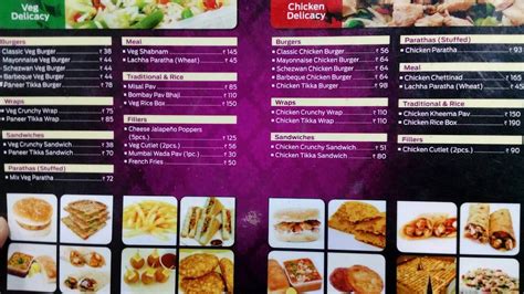 Menu at Indian Bench, Kolkata, JC6H+866