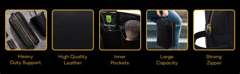 Buy RUBAB MEN Toiletry Bag for Men | Luxury Genuine Nappa Leather Pouch ...