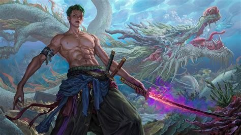 Download Wallpapers 4k Roronoa Zoro Katana Manga
