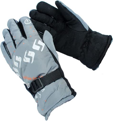 Alexvyan M Brown Warm Winter Riding Snow Proof Gloves Protective Gloves ...