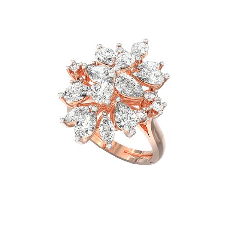 Ayanika Radiant Floral Diamond Ring