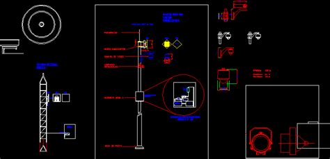 Post For Cctv 15 Meters In AutoCAD | CAD library
