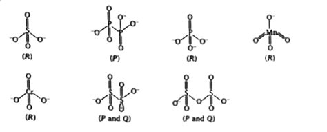 Consider the following oxyanions: `PO_(4)^(3-),P_(2)O_(6)^(4-),SO_(4 ...