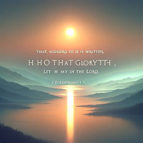 What does 1 Corinthians 1:31 mean? | Bible Art