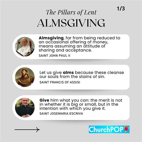 Almsgiving Lent