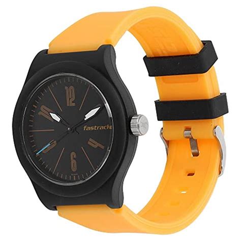 Fastrack Elementary Tees Analog Black Dial Unisex's Watch-38037PP02 ...