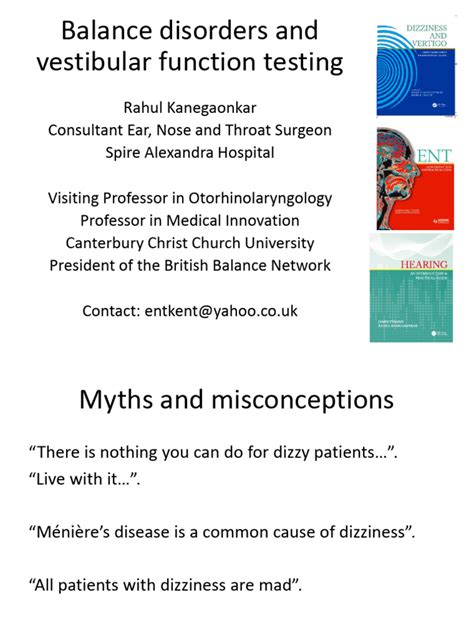 Balance Disorders and Vestibular Function Testing - 230602 - 081139 ...