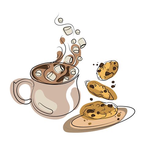 Hot Chocolate With Marshmallows Clip Art