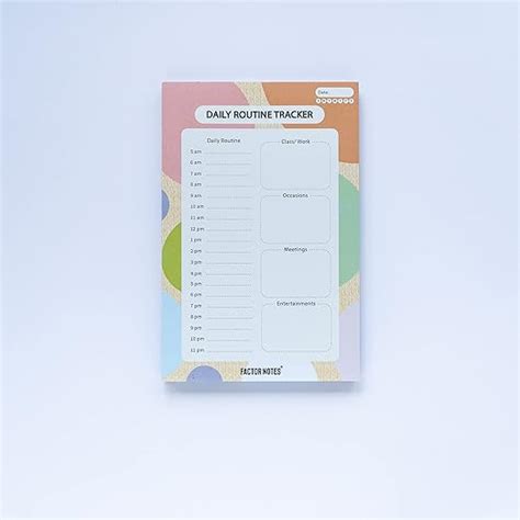 FACTOR NOTES Tear-off Notepads:A5 Sized|90 sheets|90 GSM(Daily Routine ...