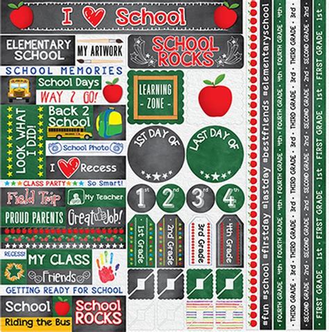 Reminisce You've Been Schooled: First-Fourth Stickers | Michaels