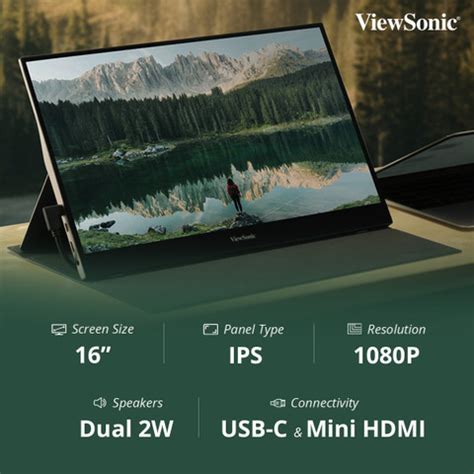 ViewSonic VG Series 39.62 cm (16 inch) Full HD IPS Panel Portable ...