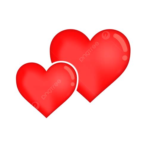Two Heart Shape Love Icon Illustration Clipart, Heart Clipart, Love ...