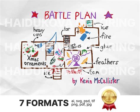 Home Alone Battle Plan | Png Ai Tif Pdf Svg Jpg Psd | Hand Drawn Battle ...
