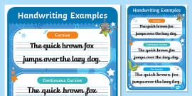 Different Styles of Handwriting | Handwriting Examples