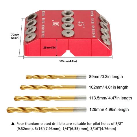 Buy 30/45/90° Angle Drill Hole Guide Jig for Angled and Straight Hole ...