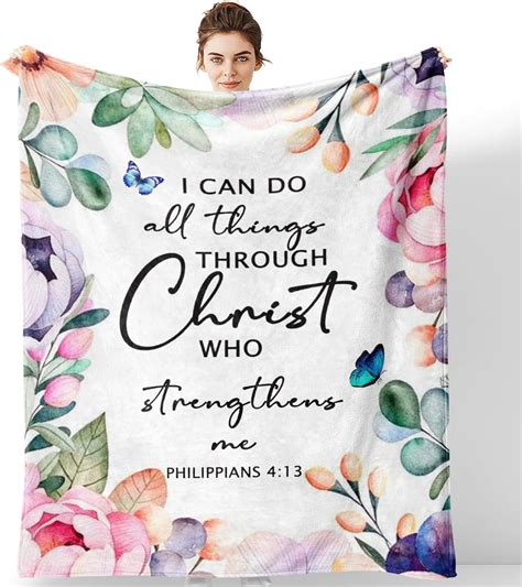 Christian Gifts Blanket 50"X60", Christian Gifts for Women, Religious Gifts for Women, Birthday ...