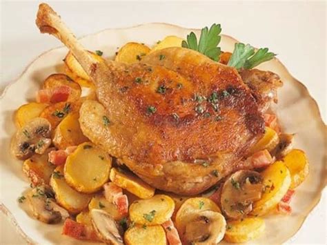 plat avec confit de canard