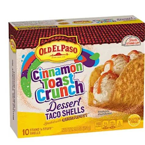 Cinnamon Toast Crunch Dessert Taco Shells, Gluten Free Old El Paso – JITCO