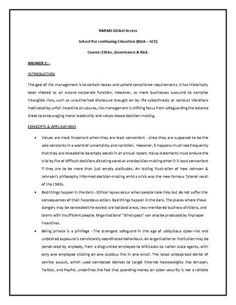Nmims Global Access Ethics ( Shefali JAIN) - NMIMS Global Access School ...