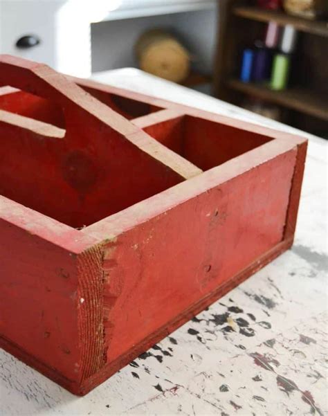 Craft Box DIY Made From A Wood, Vintage Tool Box!