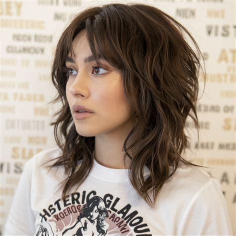 22 ideas for medium shaggy hairstyles 2025 choppy layers curtain bangs ...