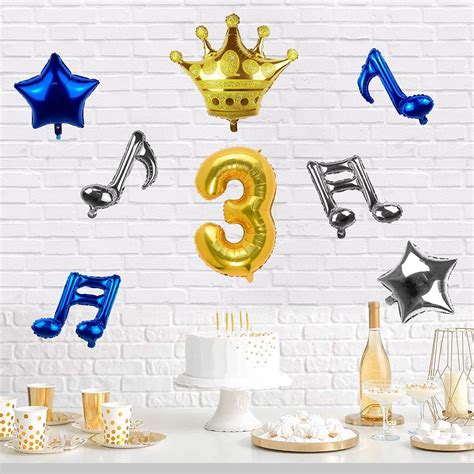 Buy Crown Balloons for Birthday,Music Note Birthday Party Decorations ...