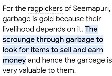 How do the adults of Seemapuri see garbage? - Brainly.in