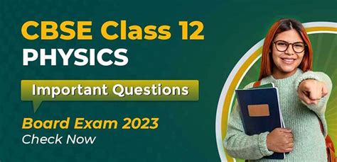 CBSE Class 12 Physics Important Questions for Physics Board Exam 2023
