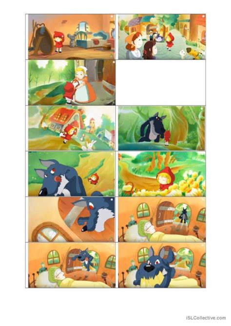 Little Red Riding Hood Past Tense Pi…: English ESL worksheets pdf & doc