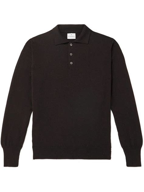Kingsman - Oxton Cashmere Polo Shirt - Brown Kingsman