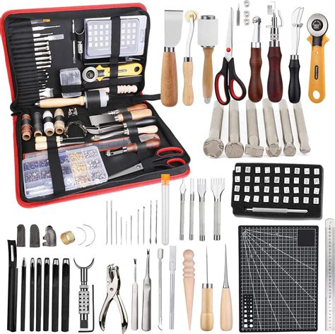 Amazon.com: TLKKUE Leather Working Kit, Leather Working Tools for ...