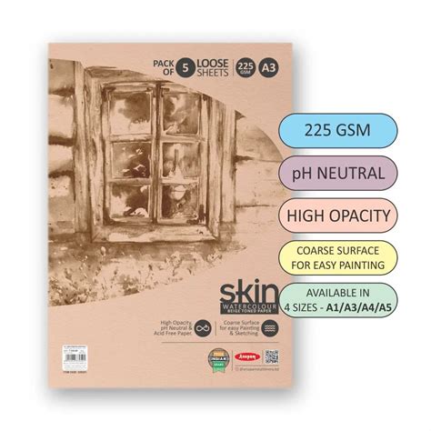 Anupam Skin Beige Toned Watercolour Loose Sheets