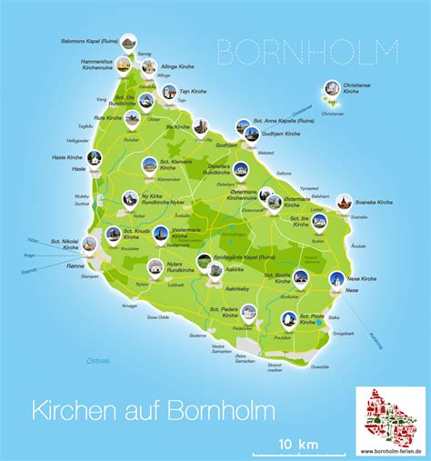 Karten Insel Bornholm, Landkarten von Bornholm - Bornholm-Ferien.de