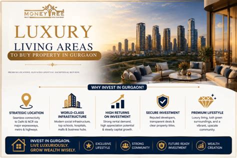 Top Luxury Living Areas to Buy Property in Gurgaon | MoneyTree Realty