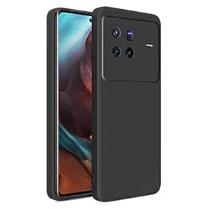 LIRAMARK Silicone Soft Back Cover Case for Vivo X80 (Black) : Amazon.in ...