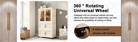 EXVITO 3 Door Multipurpose Stackable Plastic Cupboard Drawer for ...