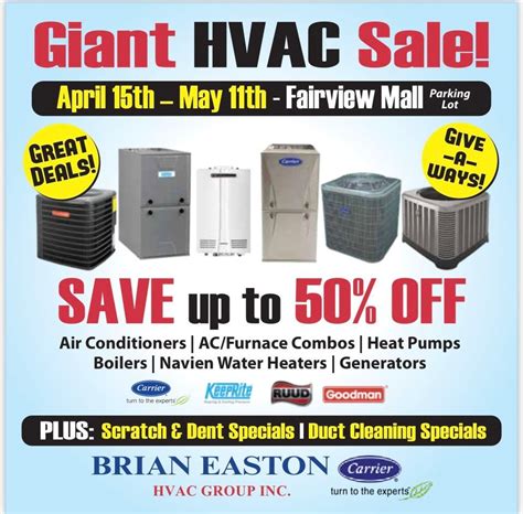 GIANT HVAC SALE , Fairview Mall, St. Catharines, 15 April 2024 ...